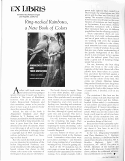 Ring,necked Rainbows, a New Book of Colors