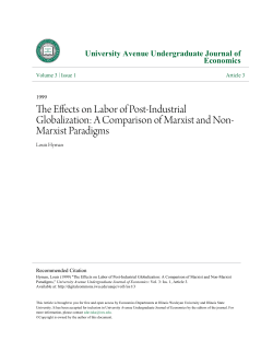 The Effects on Labor of Post-Industrial Globalization