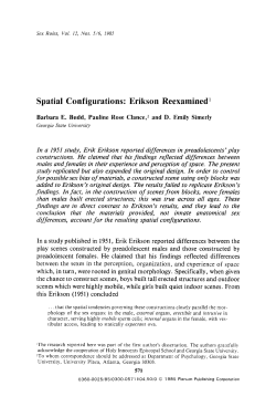 Spatial configurations: Erikson reexamined