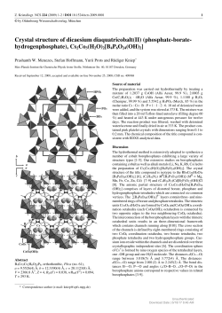 Crystal structure of dicaesium diaquatricobalt (II)(phosphate