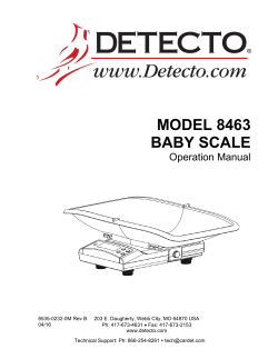 8463 Baby Scale Operation Manual