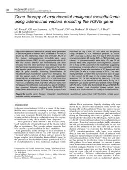 Gene therapy of experimental malignant mesothelioma