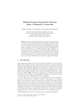 Mining Frequent Sequential Patterns under a Similarity Constraint