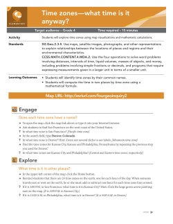 Time zones &mdash;what time is it anyway?