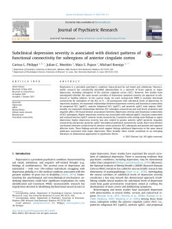 Subclinical depression severity is associated with distinct patterns of