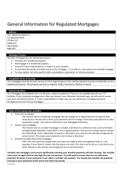General Information for Regulated Mortgages - Co
