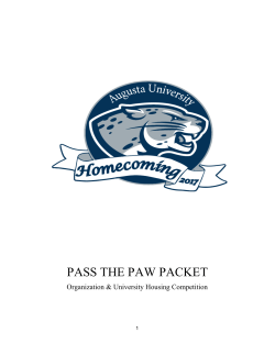 pass the paw packet - Augusta University