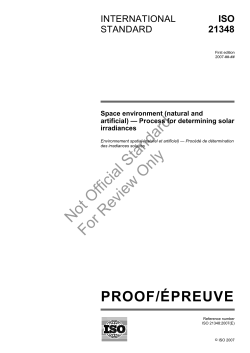 Process for determining solar irradiances (ISO 21348)