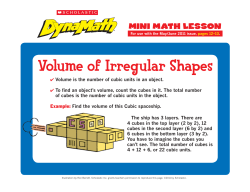 Volume of Irregular Shapes
