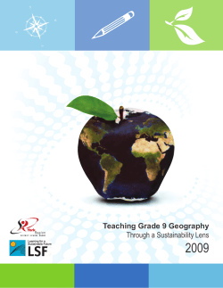 Teaching Grade 9 Geography Through a Sustainability Lens