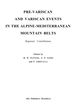pre-variscan and variscan events in the alpine