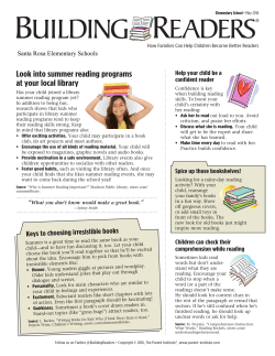 Building Readers&reg; (Elementary School Edition) &mdash; May 2016