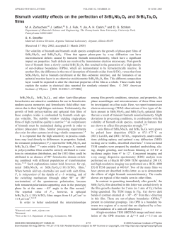 Bismuth volatility effects on the perfection of