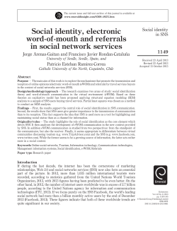 Social identity, electronic word-of