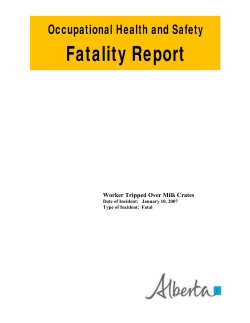 2007 Fatality Report: Worker Tripped Over Milk Crates