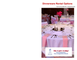 Dinnerware Rental Options