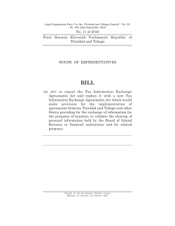 The Tax Information Exchange Agreements Bill 2016