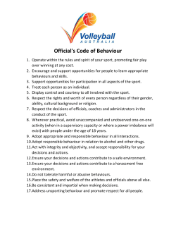 Official`s Code of Behaviour