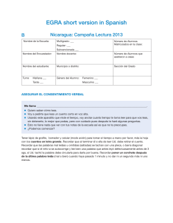 EGRA short version in Spanish