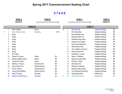 Commencement Seating Chart by Layout