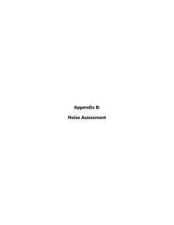 Appendix B: Noise Assessment