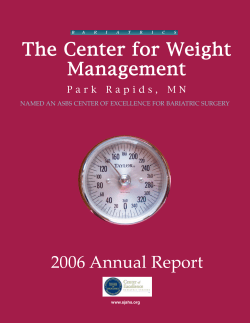 The Center for Weight Management 2006 Annual Report