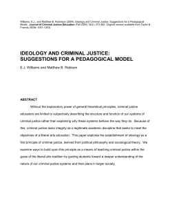 Ideology and Criminal Justice