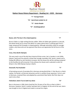 History Department Reading List - GCSE