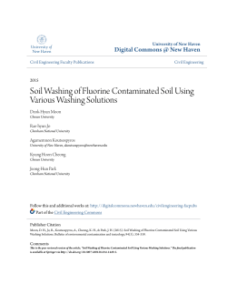 Soil Washing of Fluorine Contaminated Soil Using Various Washing