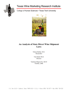 An Analysis of State Direct Wine Shipment Laws