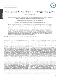 Malaria genomics: tracking a diverse and