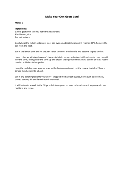 Make Your Own Goats Curd