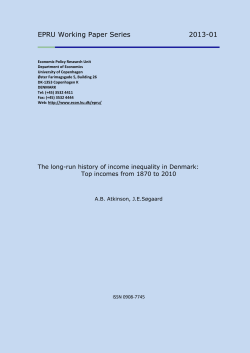 The long-run history of income inequality in Denmark