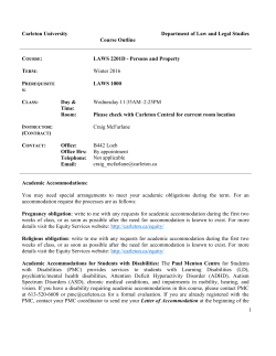 Persons and Property - Carleton University