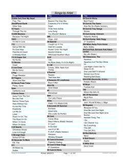 Songs by Artist - The Celebration Crew