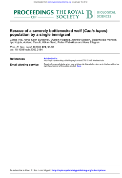 Rescue of a severely bottlenecked wolf (Canis lupus) population by