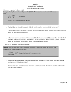 Module A Grade 8 M/J Pre-Algebra Rational Numbers