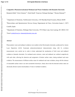 Competitive Photoelectrochemical Methanol and
