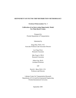 Technical Memorandum No. 3 - Lehman Center for Transportation