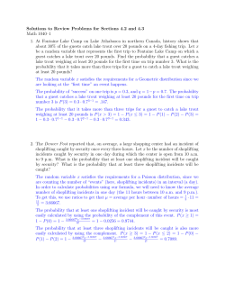 Solutions to Review Problems for Sections 4.2 and 4.3 Math 1040&ndash;1