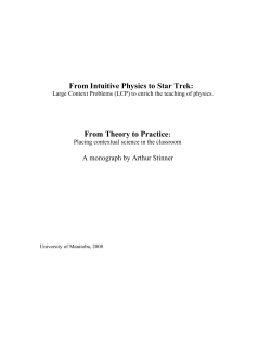 From Intuitive Physics to Star Trek