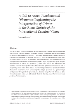 A Call to Arms: Fundamental Dilemmas