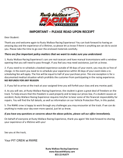 IMPORTANT &ndash; PLEASE READ UPON RECEIPT