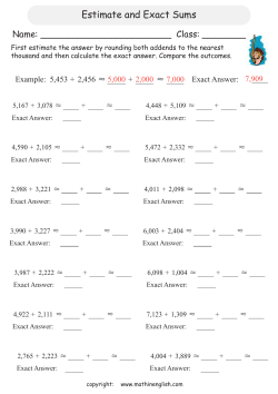 Estimate and Exact Sums
