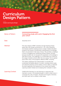 Name of Pattern Connecting study with work: Engaging the
