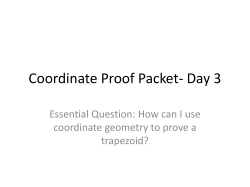 Coordinate Proof Packet- Day 3
