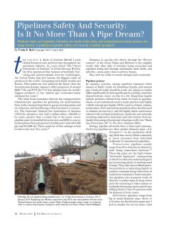 Pipelines Safety And Security: Is It No More Than A