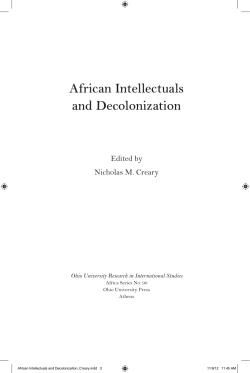African Intellectuals and Decolonization
