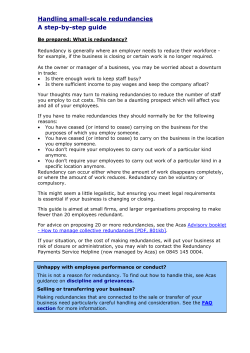 Handling small-scale redundancies