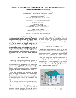 Building an Expert System Module for World Ocean Thermocline